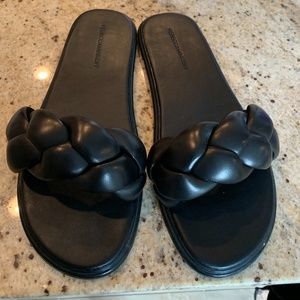 Rebecca Minkoff slides fit flops Size 9 black